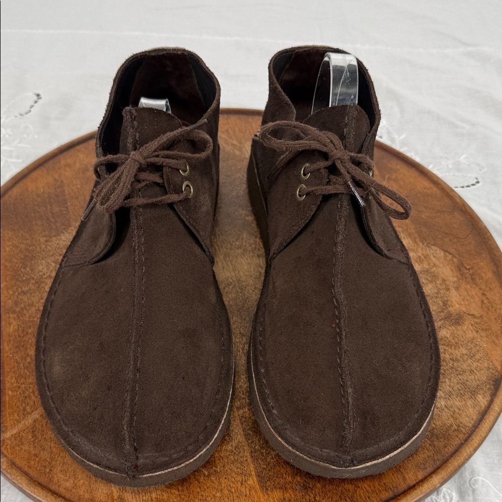 Clarks Originals Boots Mens 11.5 M Desert Trek Brown Suede Chukka Moccasin - Picture 3 of 11